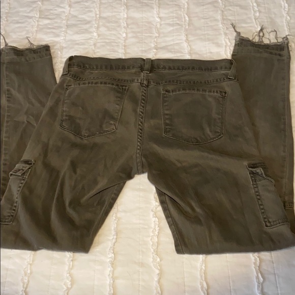 Army Green Jeans with Cargo Pockets - Picture 5 of 8